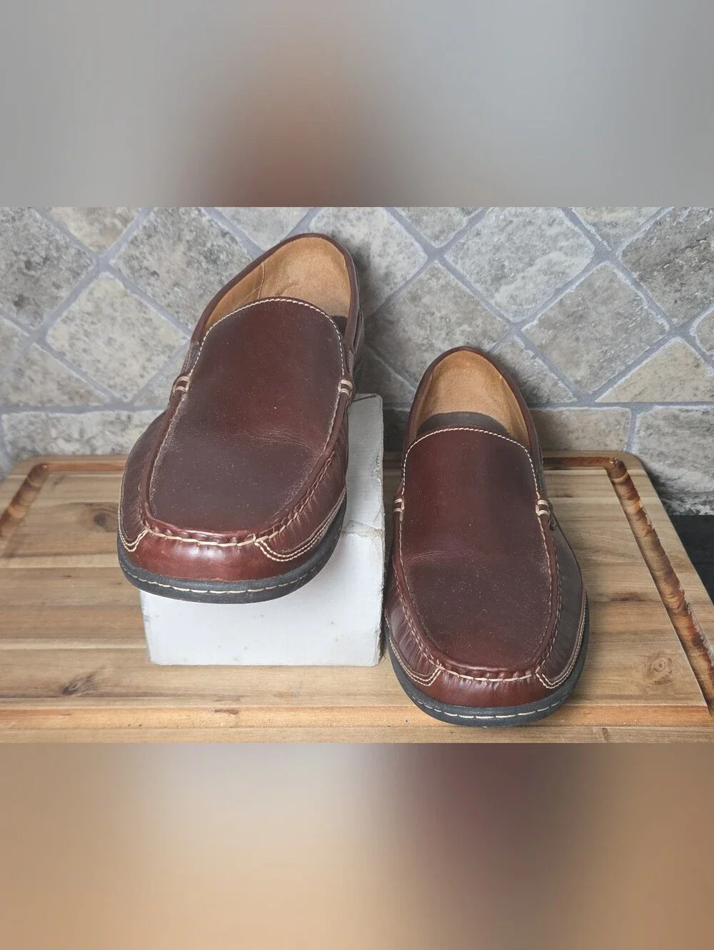 Johnston & Murphy Men's Fowler Venetian Loafer 25-8343 Mahogany 11 M